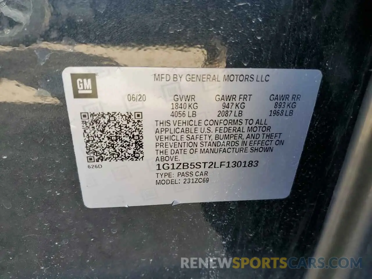 12 Photograph of a damaged car 1G1ZB5ST2LF130183 CHEVROLET MALIBU 2020