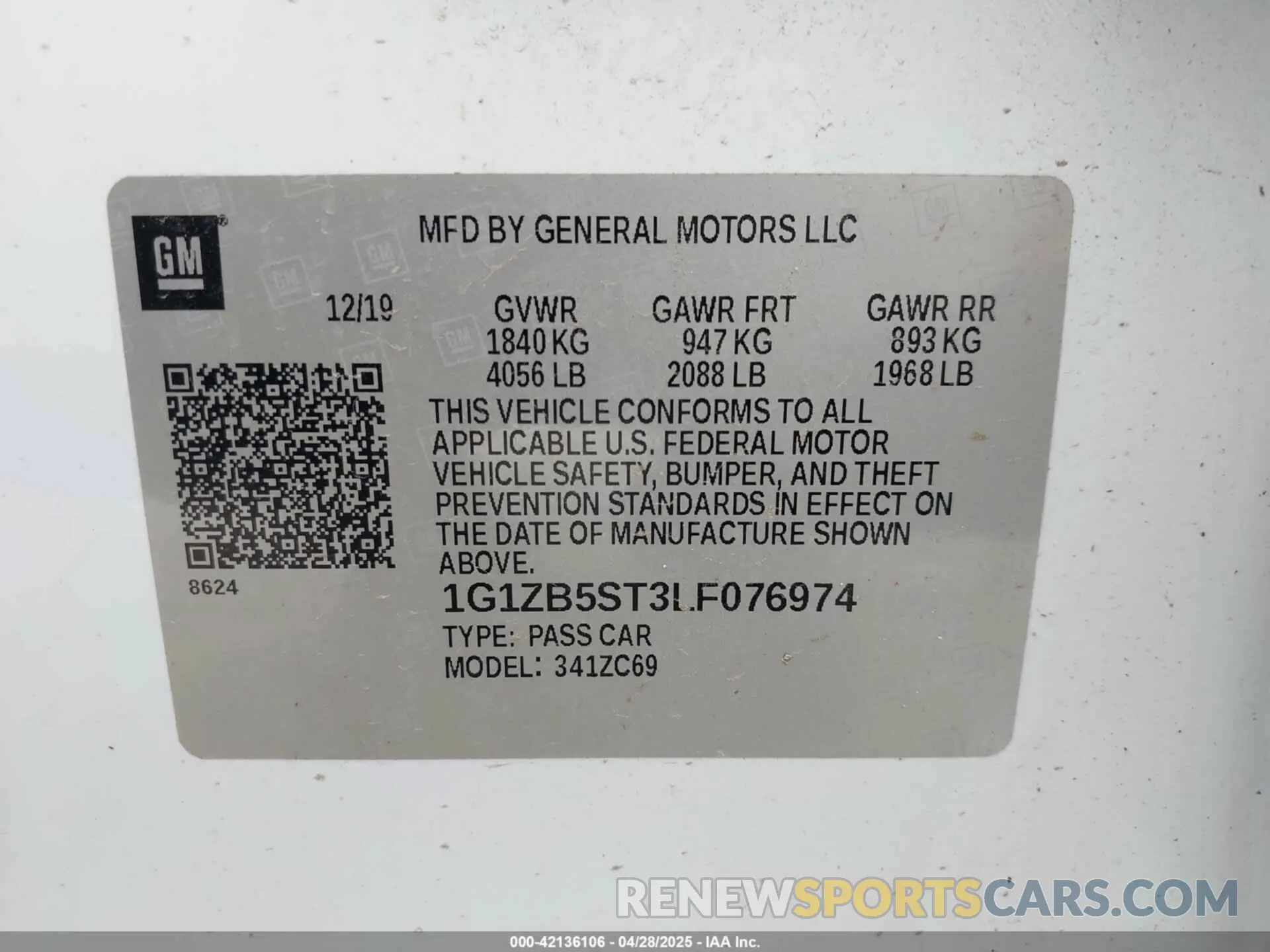 9 Photograph of a damaged car 1G1ZB5ST3LF076974 CHEVROLET MALIBU 2020