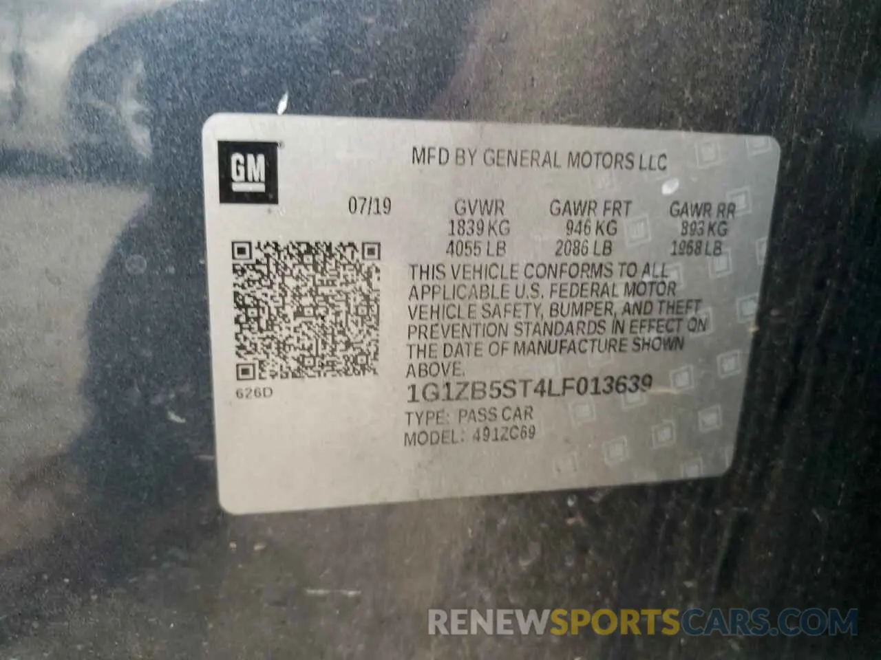 12 Photograph of a damaged car 1G1ZB5ST4LF013639 CHEVROLET MALIBU 2020