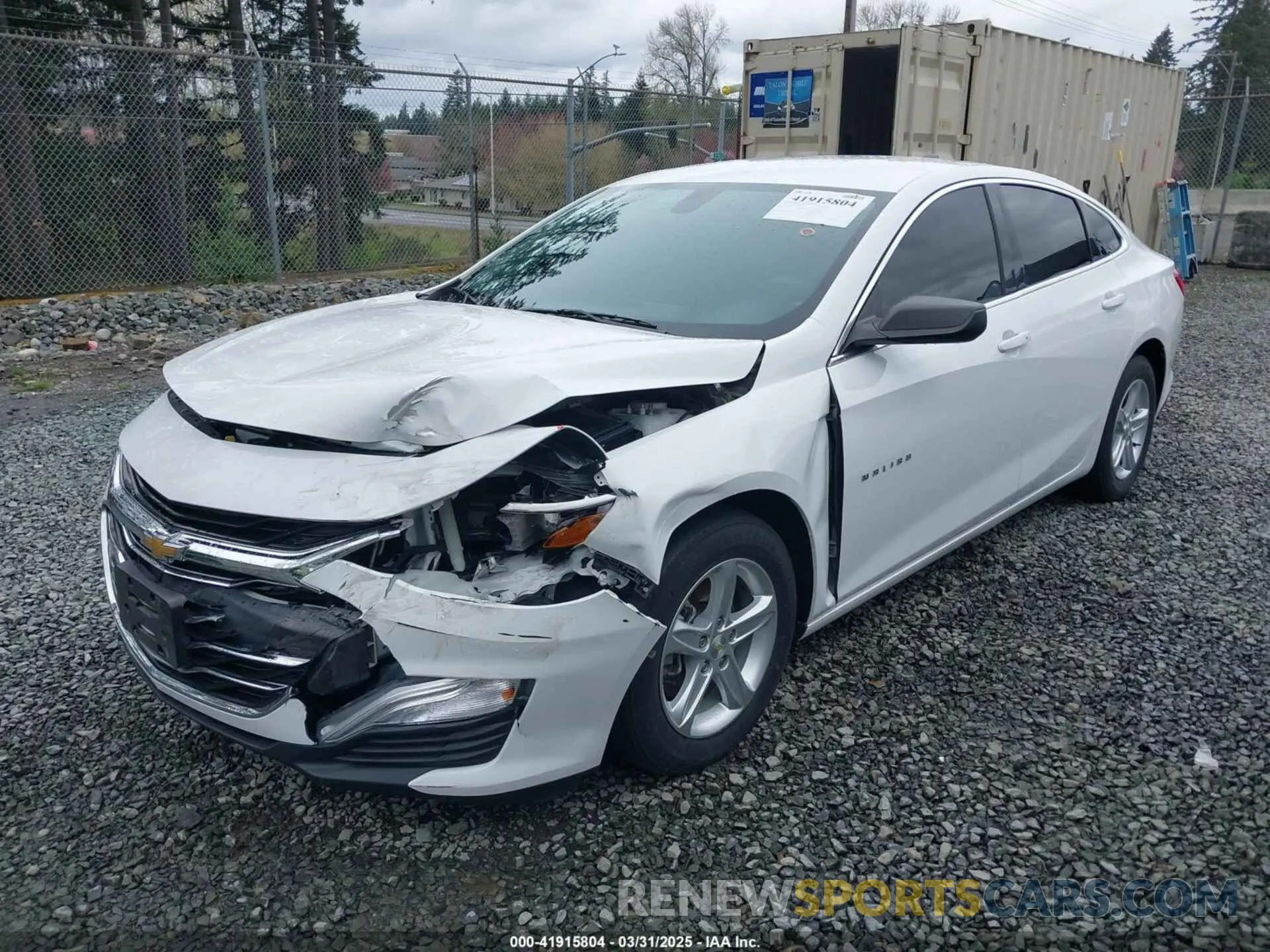 2 Photograph of a damaged car 1G1ZB5ST4LF080967 CHEVROLET MALIBU 2020