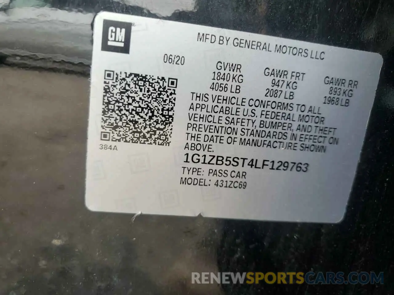 13 Photograph of a damaged car 1G1ZB5ST4LF129763 CHEVROLET MALIBU 2020