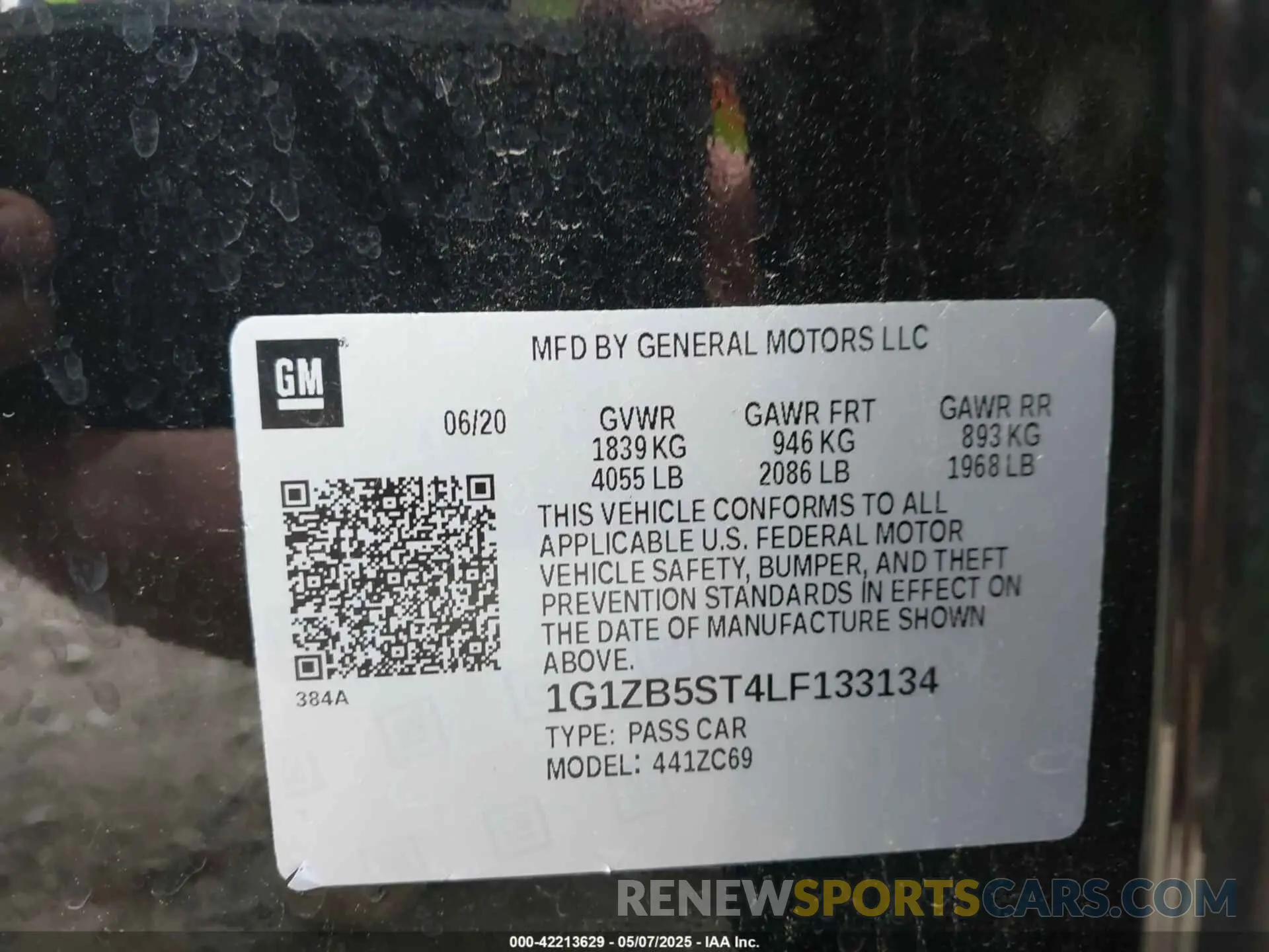 9 Photograph of a damaged car 1G1ZB5ST4LF133134 CHEVROLET MALIBU 2020