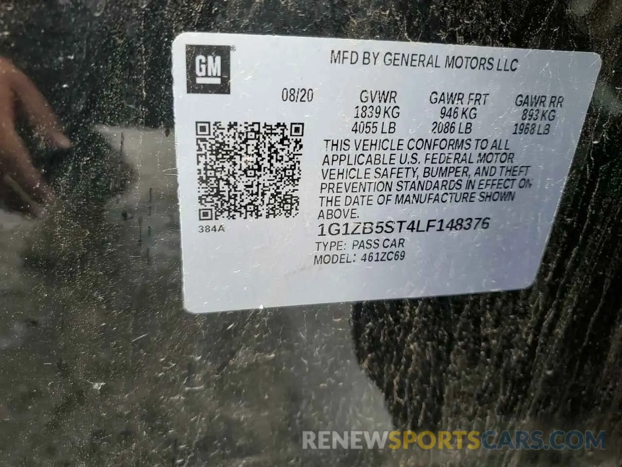 12 Photograph of a damaged car 1G1ZB5ST4LF148376 CHEVROLET MALIBU 2020