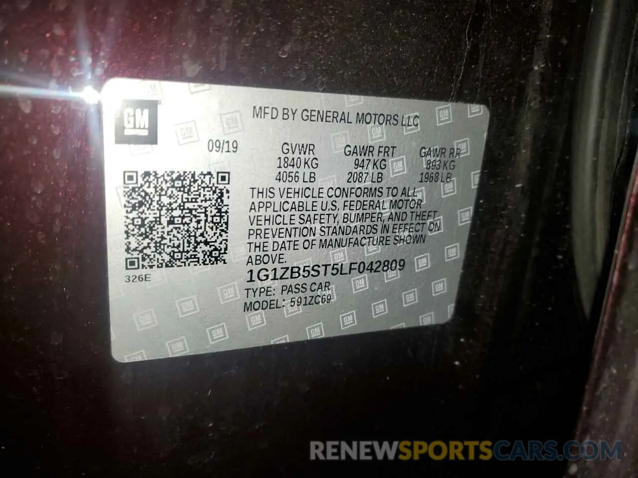 12 Photograph of a damaged car 1G1ZB5ST5LF042809 CHEVROLET MALIBU 2020