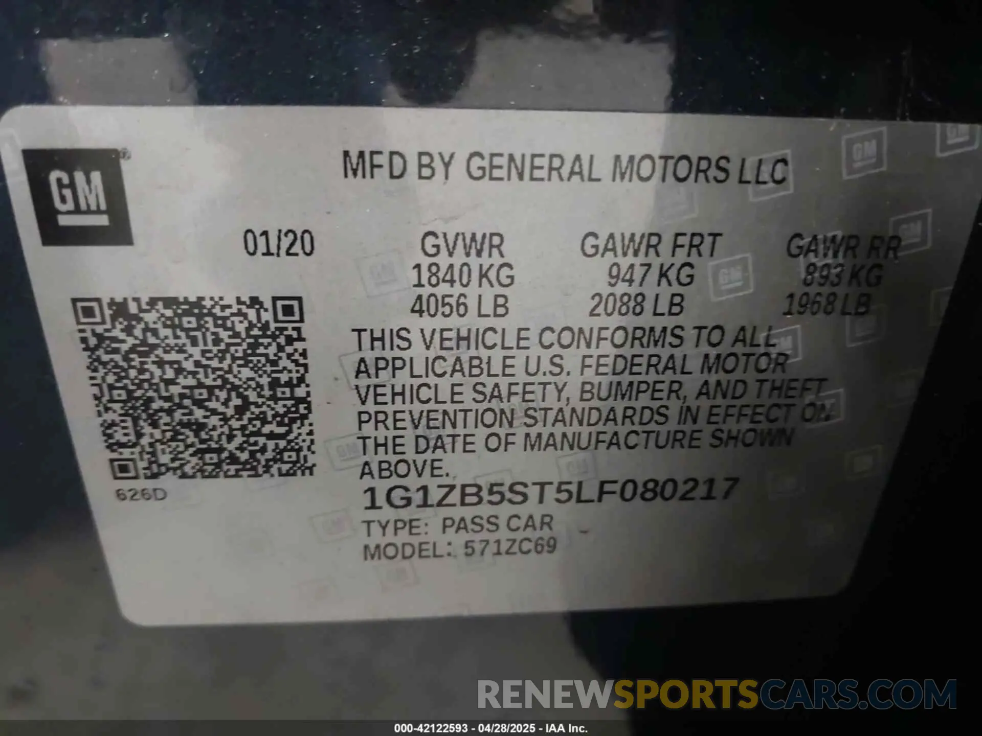 9 Photograph of a damaged car 1G1ZB5ST5LF080217 CHEVROLET MALIBU 2020
