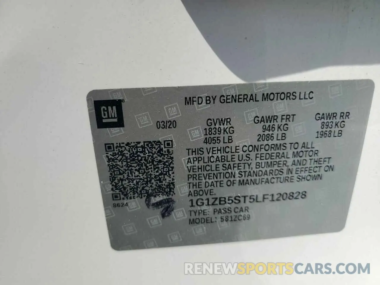 12 Photograph of a damaged car 1G1ZB5ST5LF120828 CHEVROLET MALIBU 2020