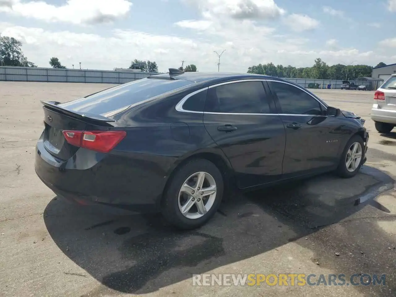 3 Photograph of a damaged car 1G1ZB5ST5LF156857 CHEVROLET MALIBU 2020