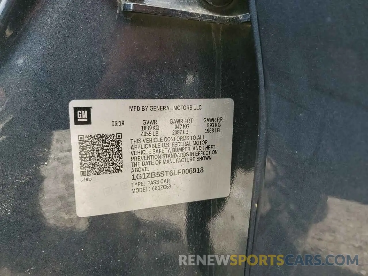 12 Photograph of a damaged car 1G1ZB5ST6LF006918 CHEVROLET MALIBU 2020