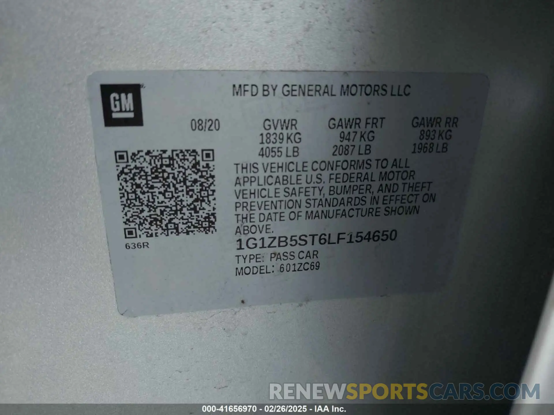 9 Photograph of a damaged car 1G1ZB5ST6LF154650 CHEVROLET MALIBU 2020