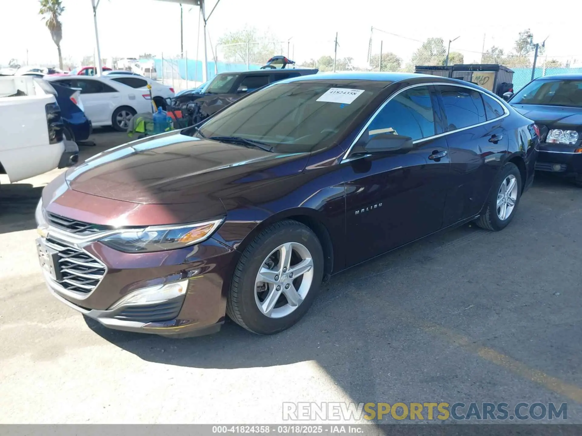 2 Photograph of a damaged car 1G1ZB5ST7LF026126 CHEVROLET MALIBU 2020