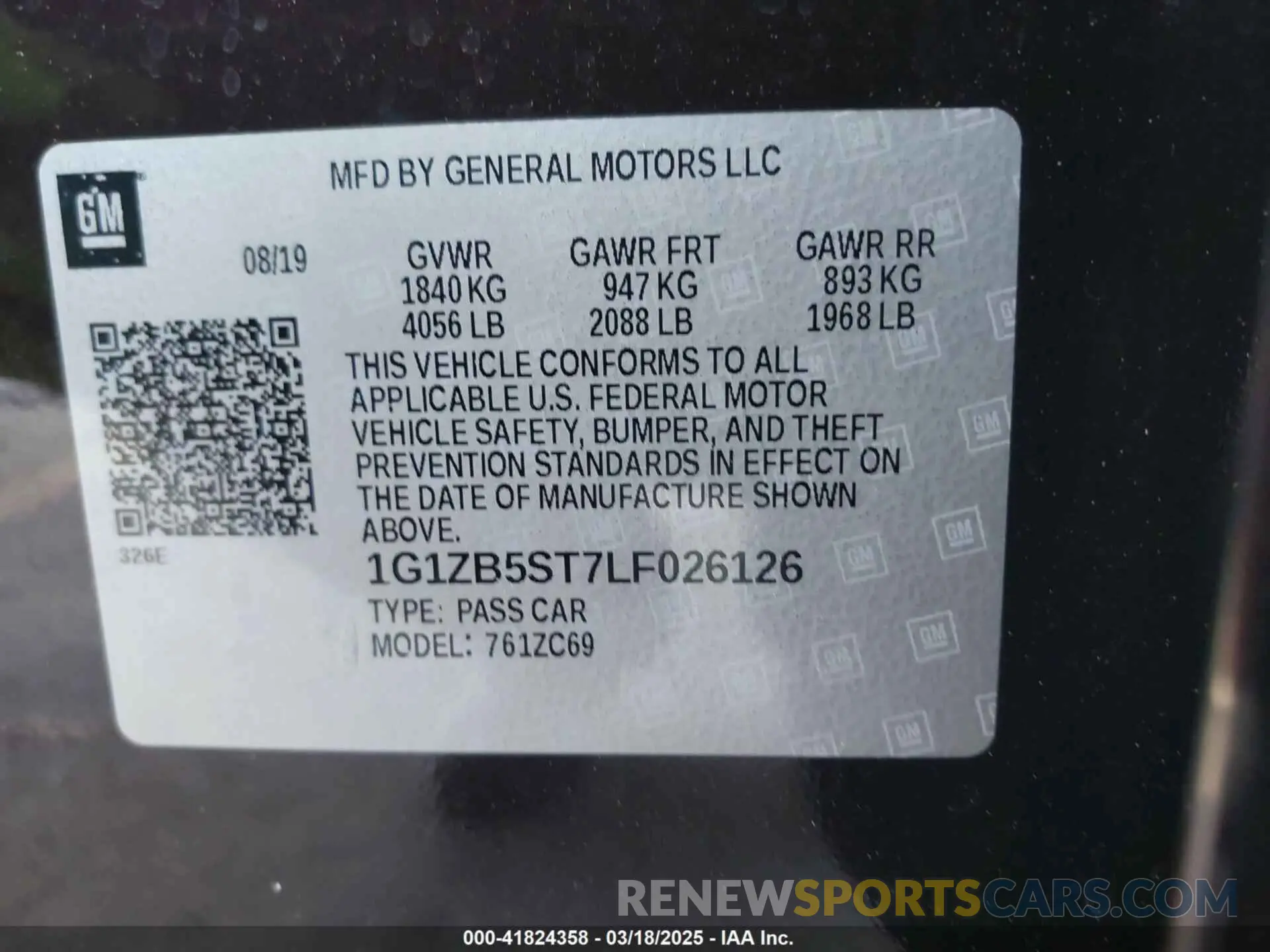 9 Photograph of a damaged car 1G1ZB5ST7LF026126 CHEVROLET MALIBU 2020