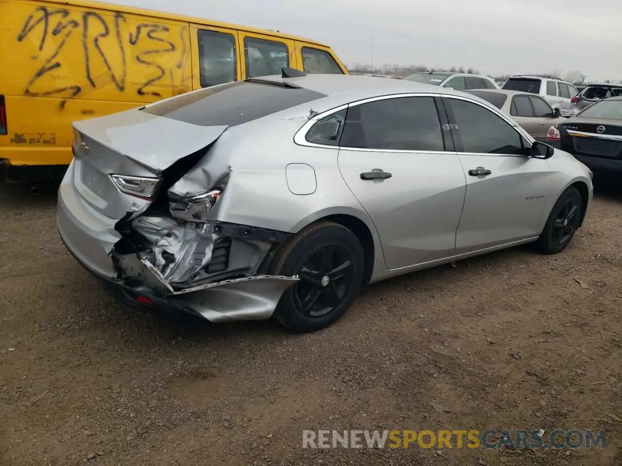 3 Photograph of a damaged car 1G1ZB5ST7LF120524 CHEVROLET MALIBU 2020