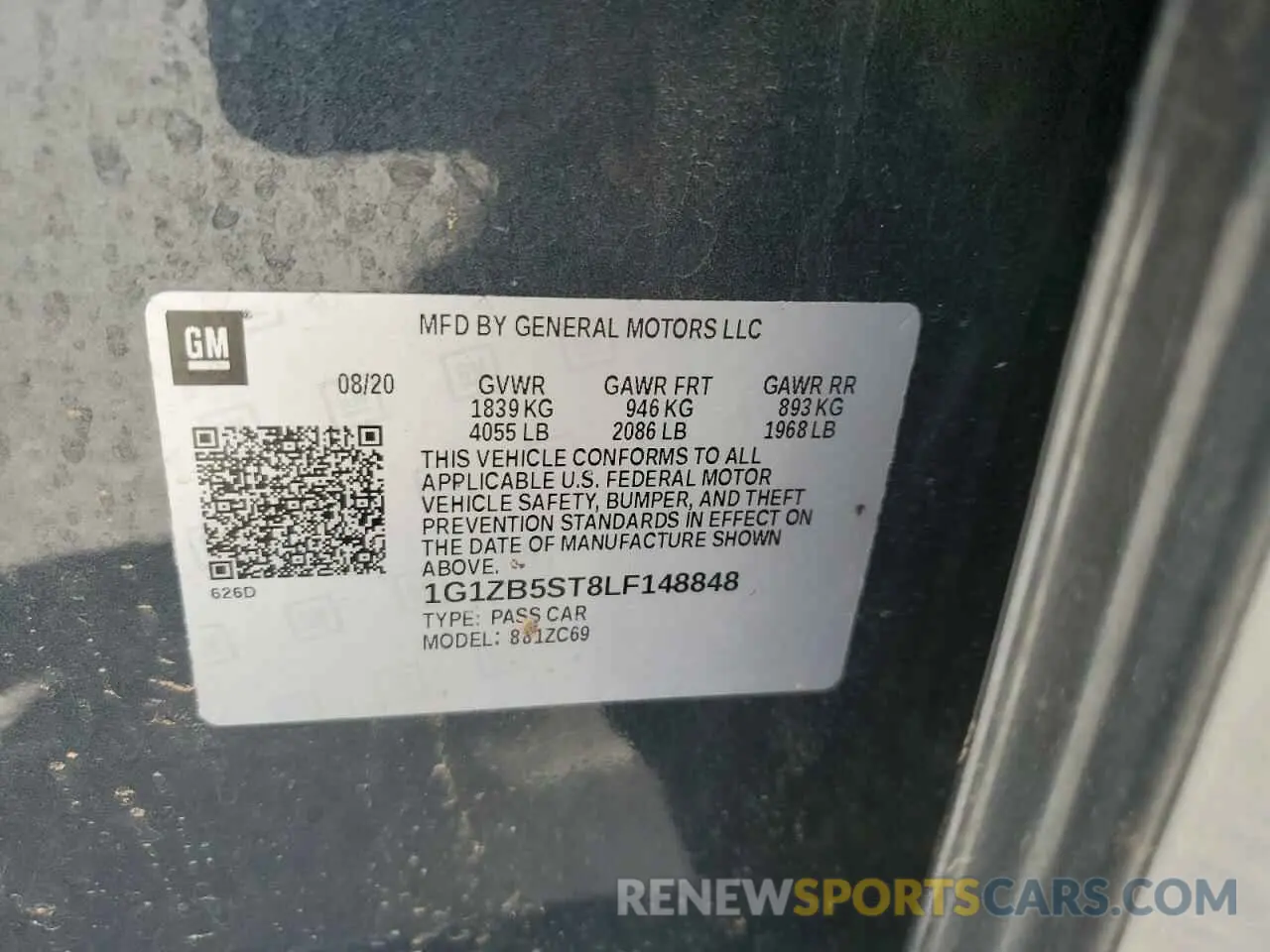 12 Photograph of a damaged car 1G1ZB5ST8LF148848 CHEVROLET MALIBU 2020