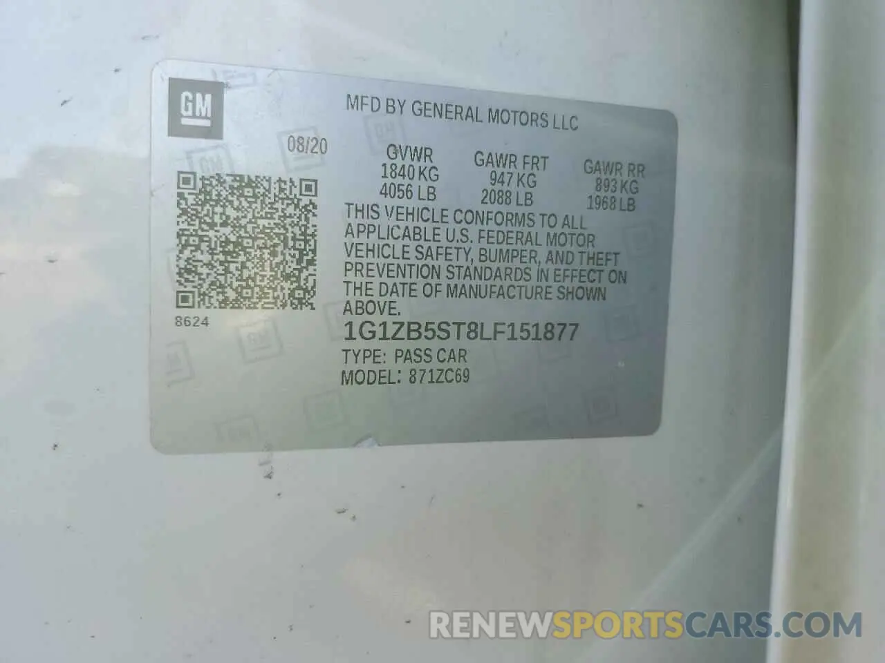 14 Photograph of a damaged car 1G1ZB5ST8LF151877 CHEVROLET MALIBU 2020