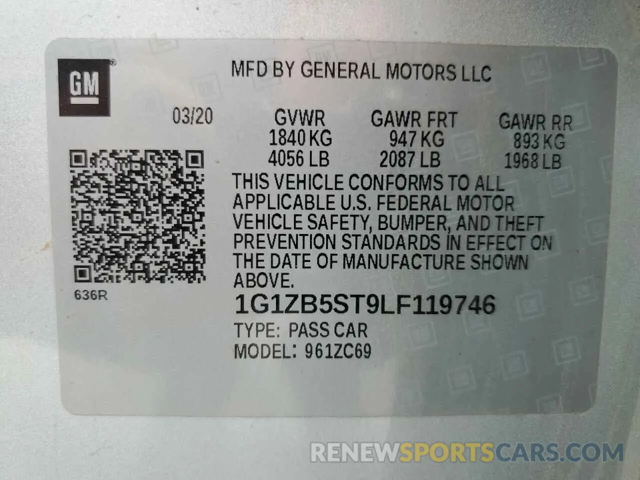 15 Photograph of a damaged car 1G1ZB5ST9LF119746 CHEVROLET MALIBU 2020