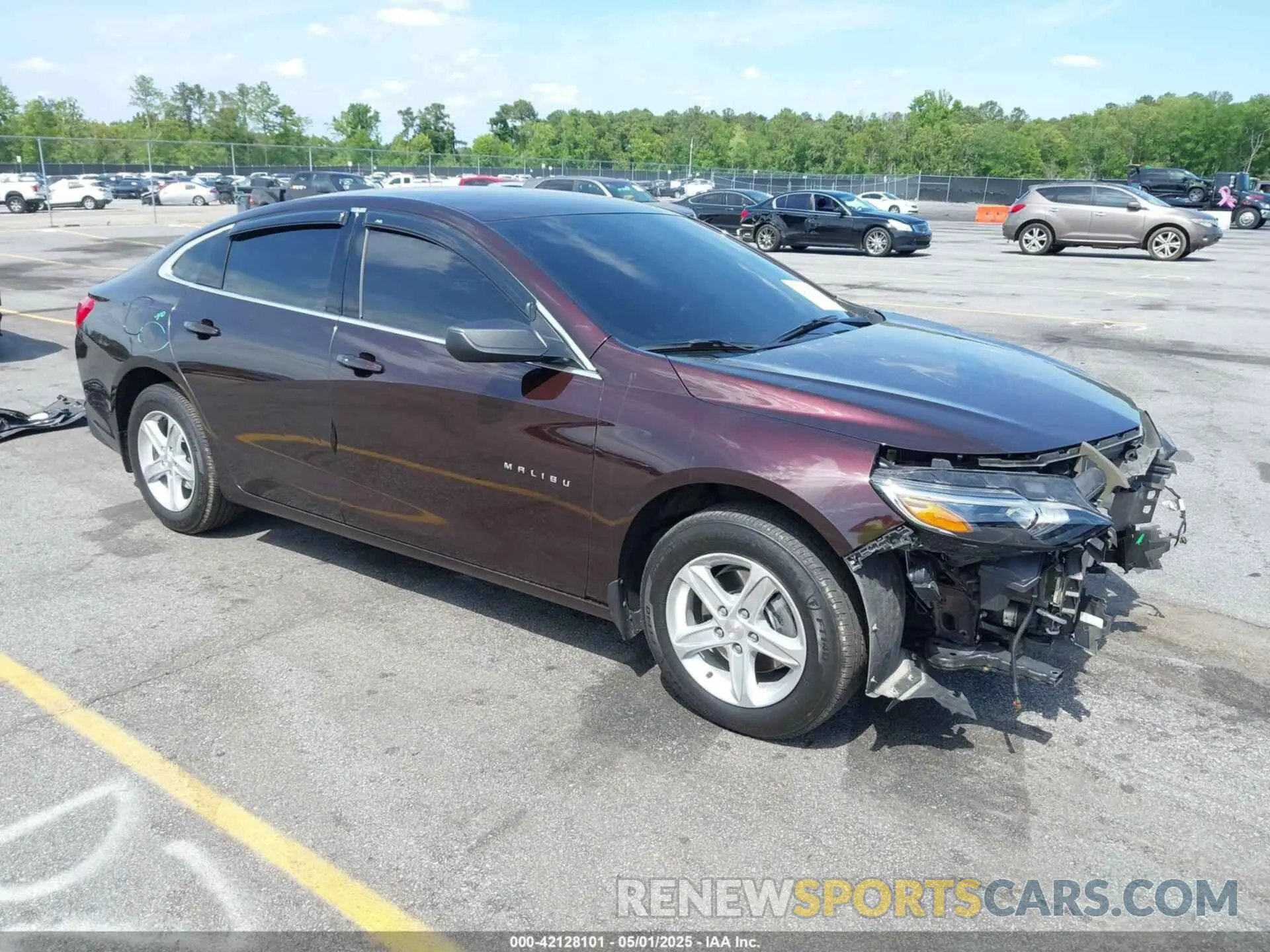 1 Photograph of a damaged car 1G1ZB5ST9LF141374 CHEVROLET MALIBU 2020