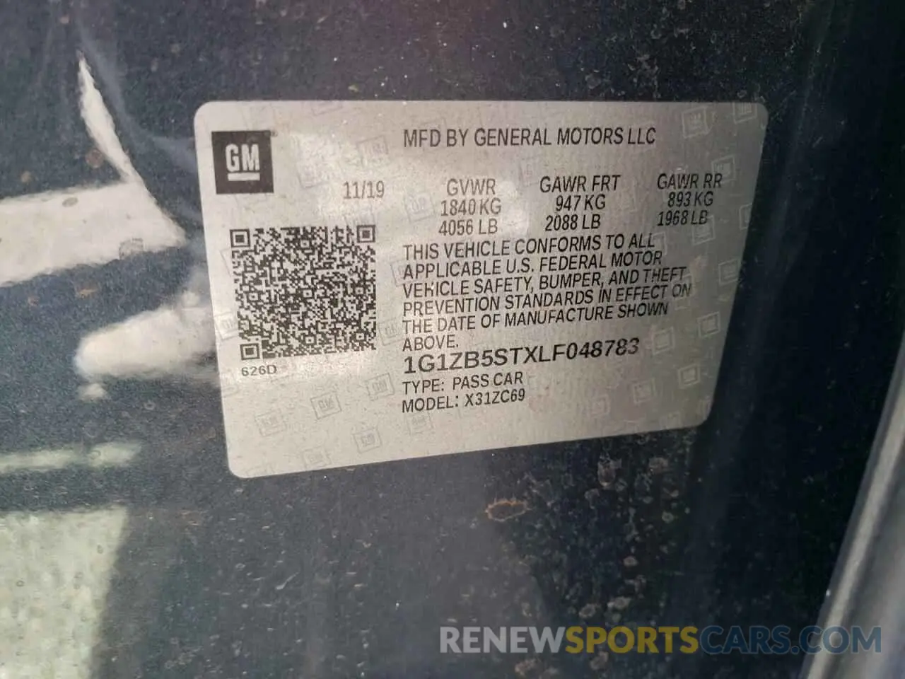 12 Photograph of a damaged car 1G1ZB5STXLF048783 CHEVROLET MALIBU 2020