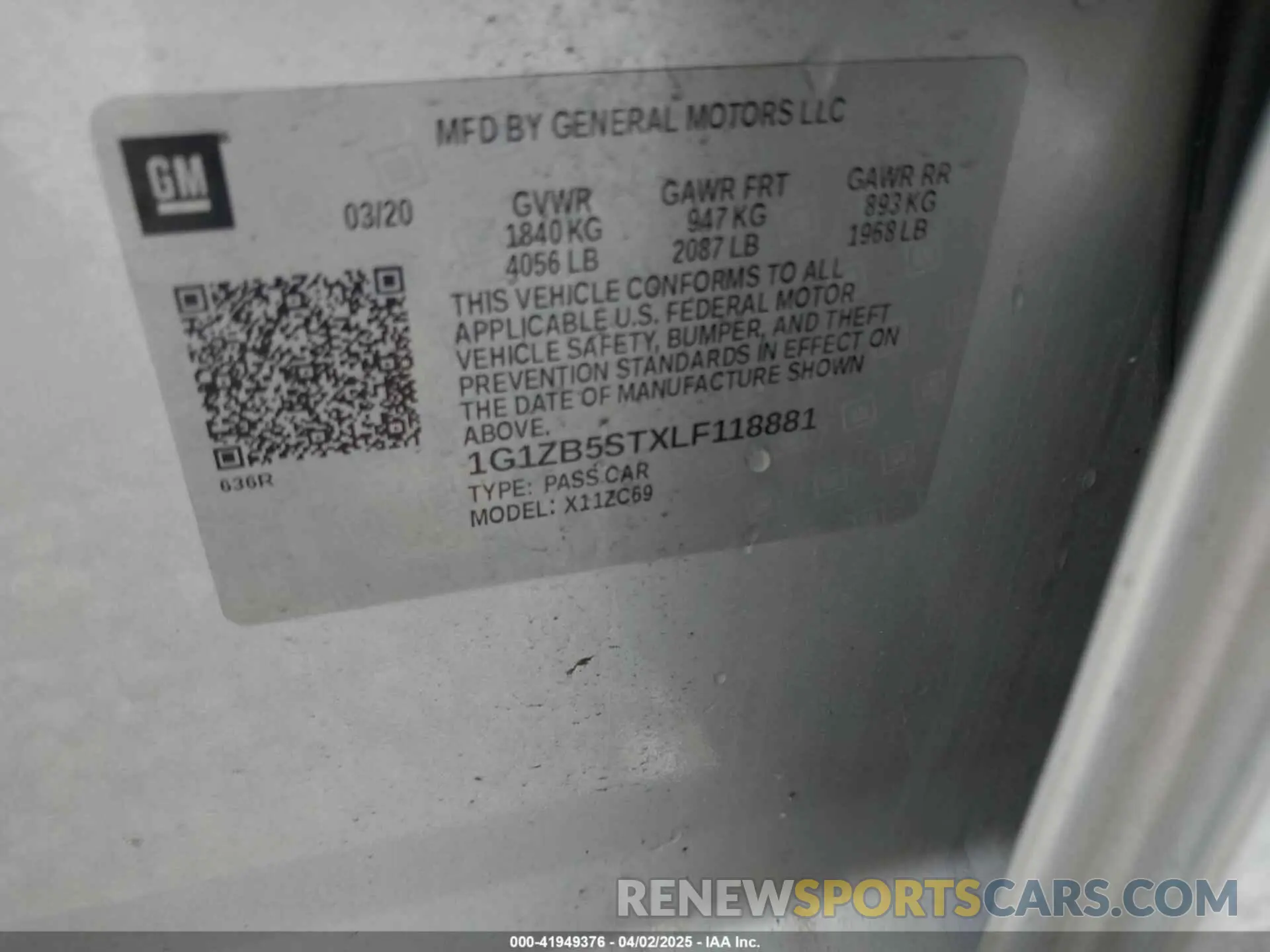 9 Photograph of a damaged car 1G1ZB5STXLF118881 CHEVROLET MALIBU 2020