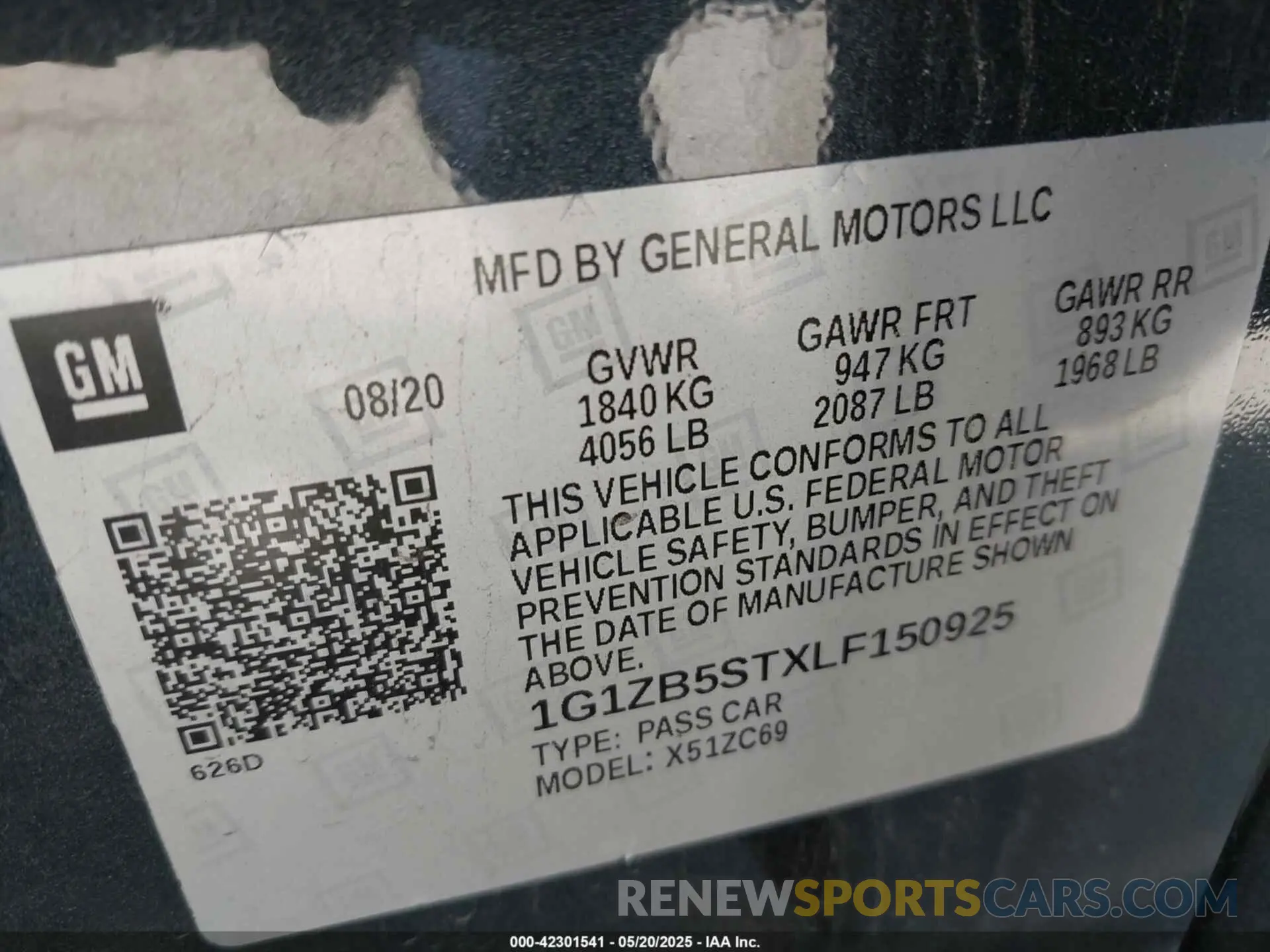 9 Photograph of a damaged car 1G1ZB5STXLF150925 CHEVROLET MALIBU 2020