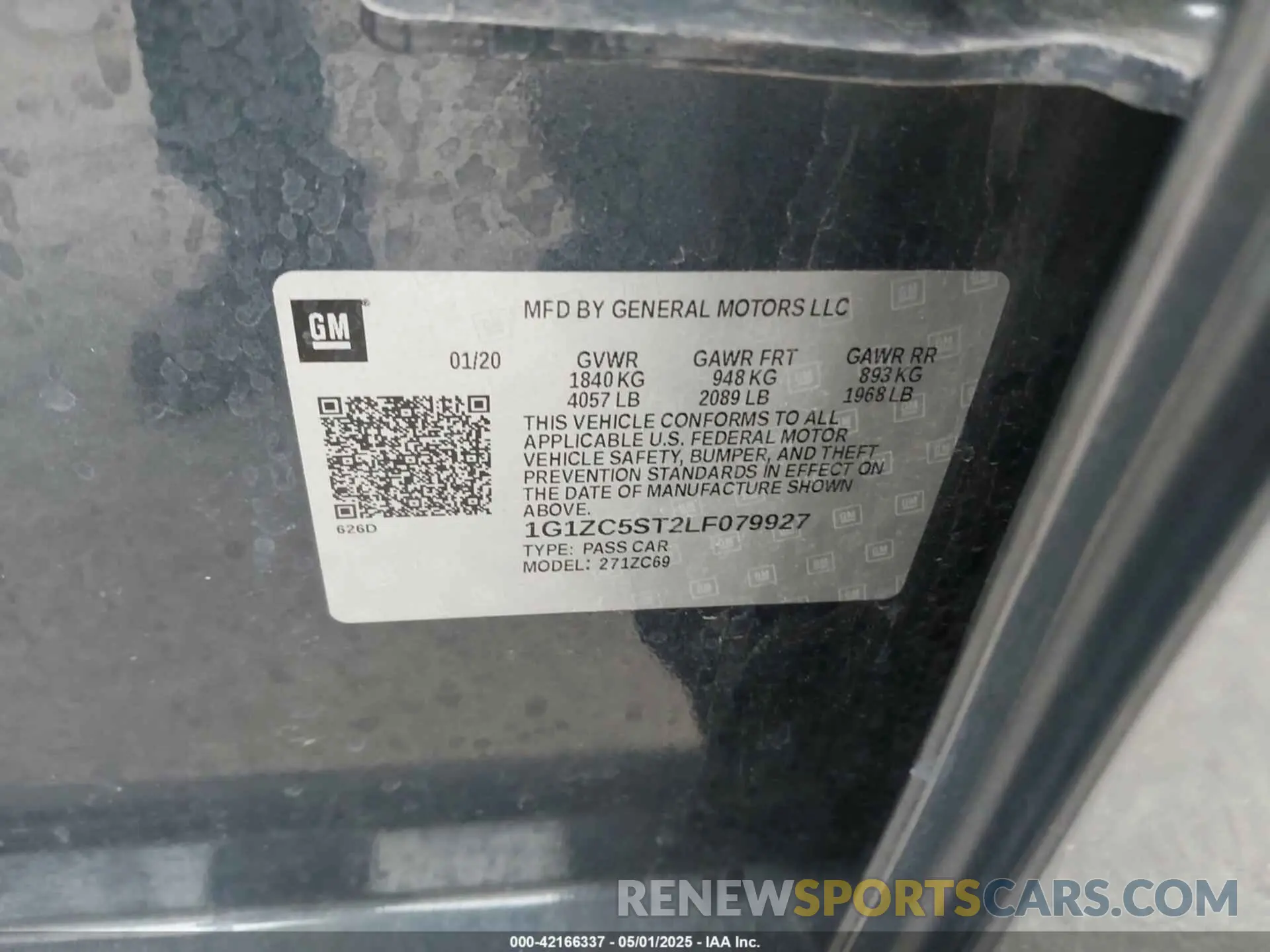 9 Photograph of a damaged car 1G1ZC5ST2LF079927 CHEVROLET MALIBU 2020