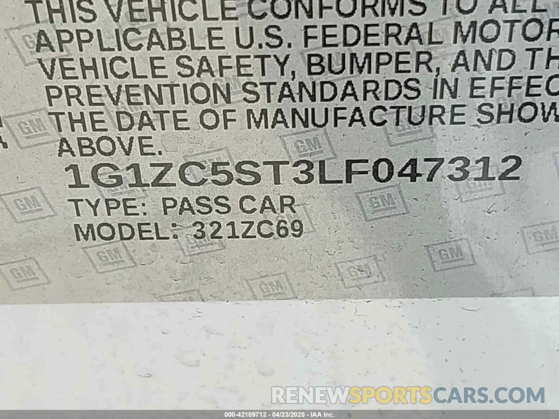9 Photograph of a damaged car 1G1ZC5ST3LF047312 CHEVROLET MALIBU 2020