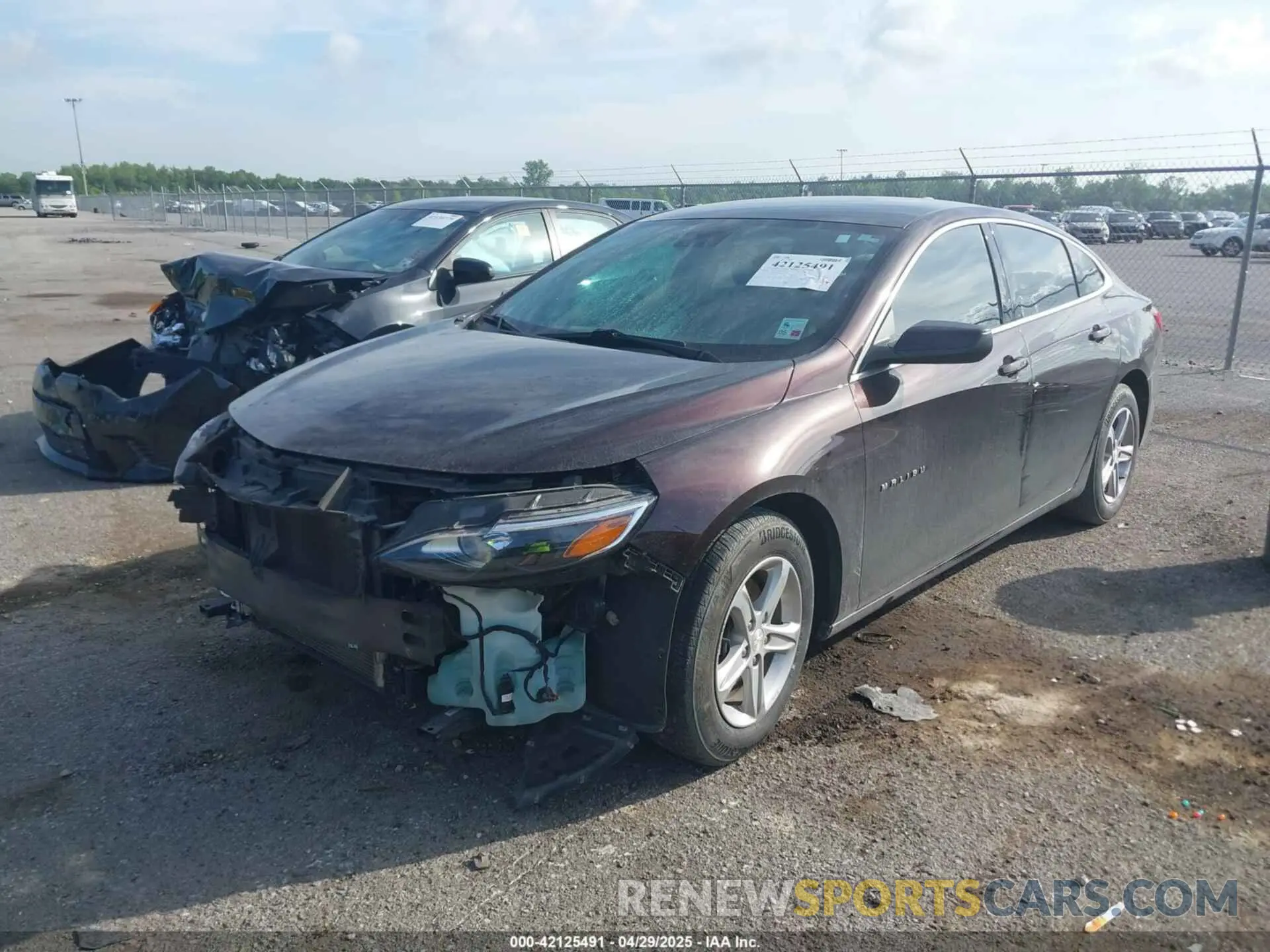 2 Photograph of a damaged car 1G1ZC5ST3LF053059 CHEVROLET MALIBU 2020