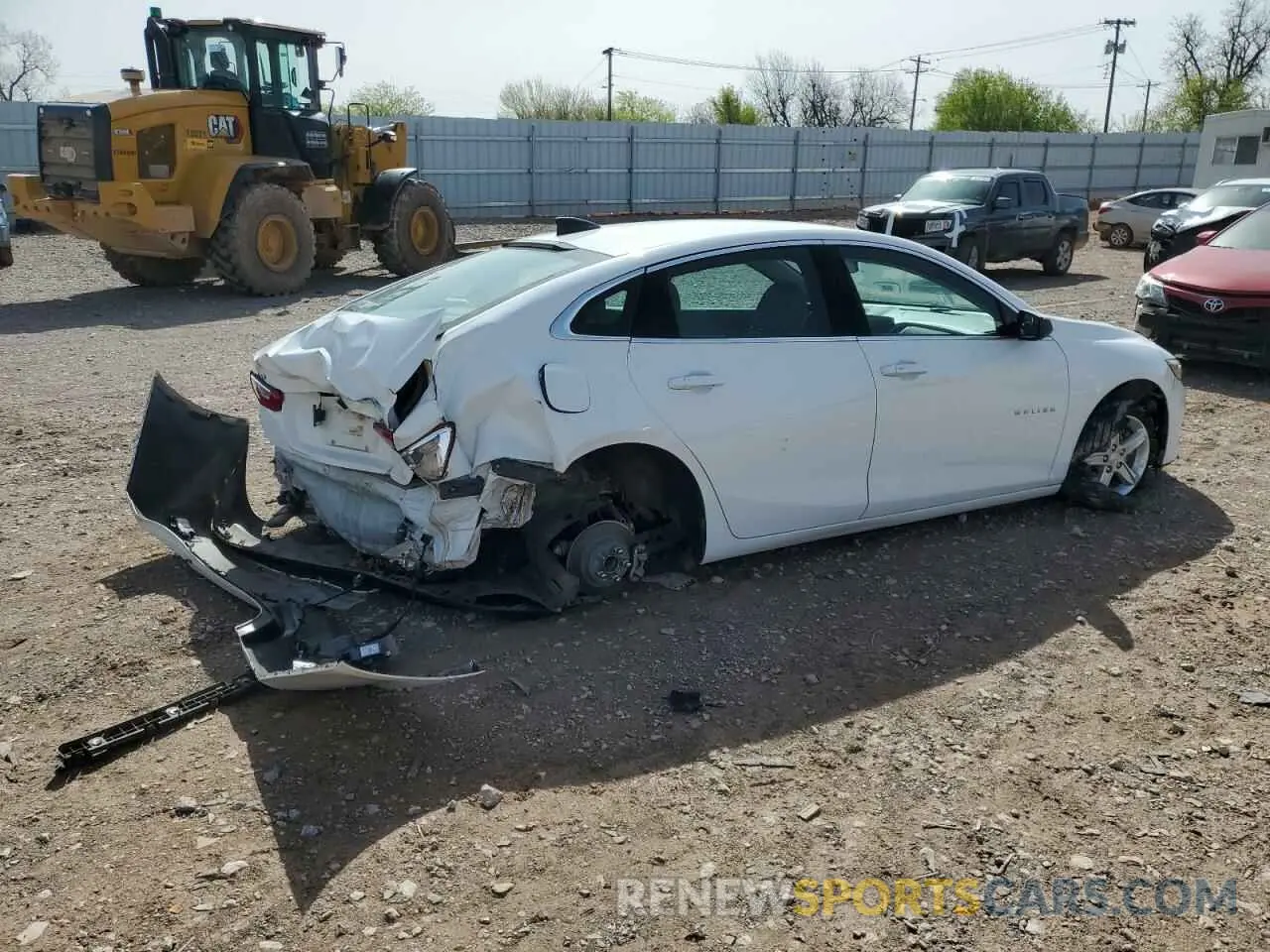 3 Photograph of a damaged car 1G1ZC5ST9LF136091 CHEVROLET MALIBU 2020