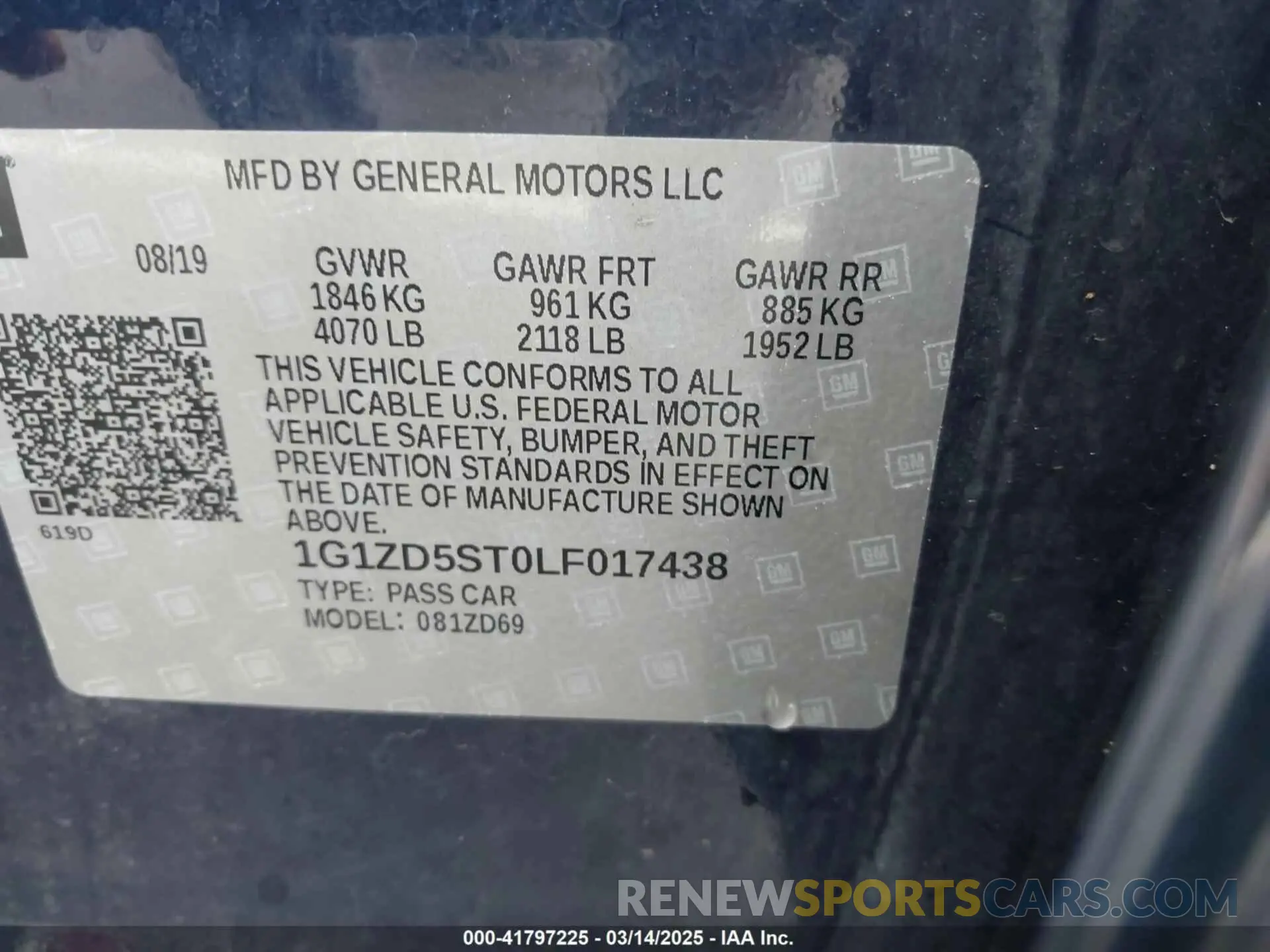 9 Photograph of a damaged car 1G1ZD5ST0LF017438 CHEVROLET MALIBU 2020