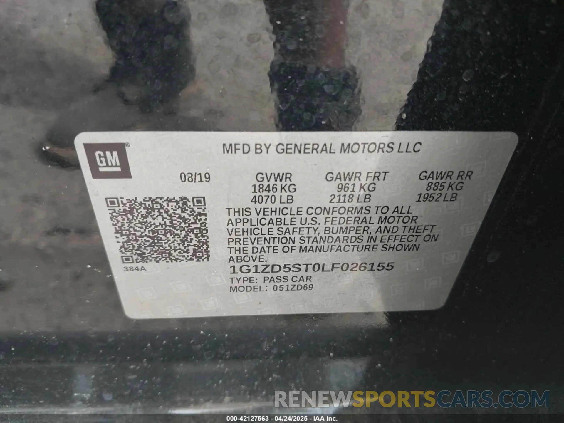9 Photograph of a damaged car 1G1ZD5ST0LF026155 CHEVROLET MALIBU 2020