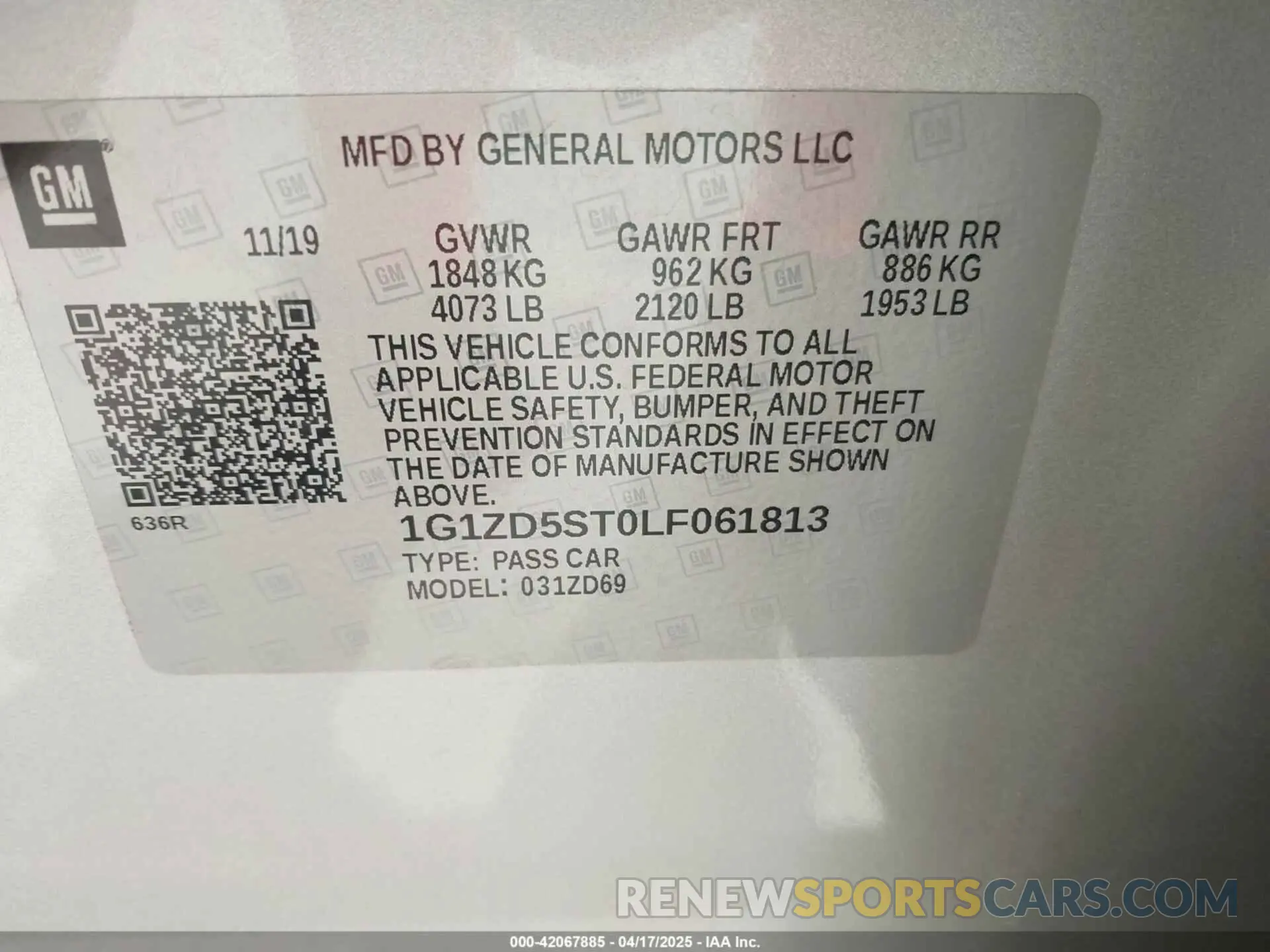 9 Photograph of a damaged car 1G1ZD5ST0LF061813 CHEVROLET MALIBU 2020