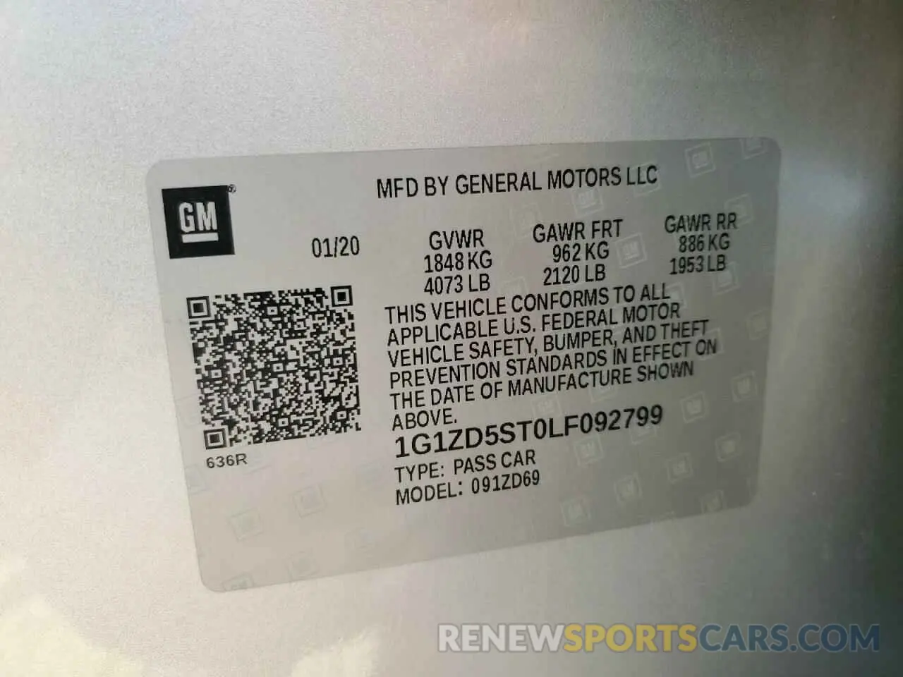 12 Photograph of a damaged car 1G1ZD5ST0LF092799 CHEVROLET MALIBU 2020