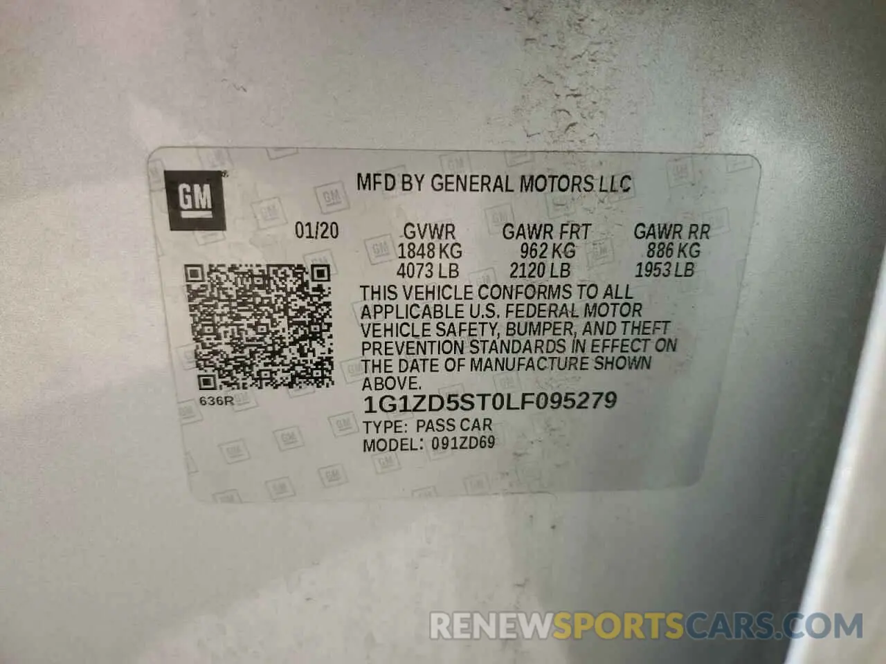 13 Photograph of a damaged car 1G1ZD5ST0LF095279 CHEVROLET MALIBU 2020