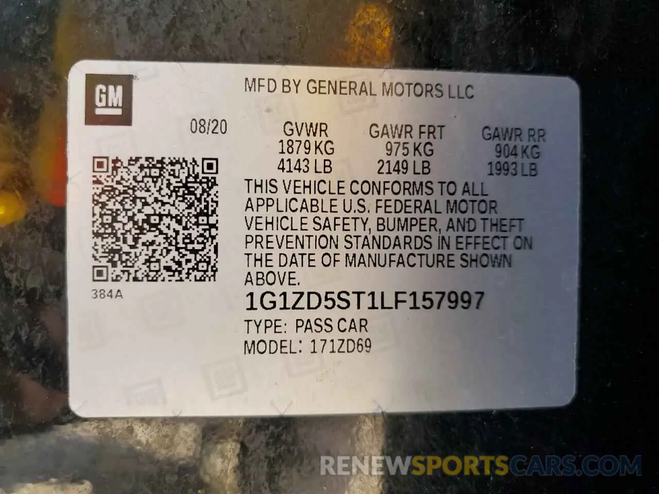 12 Photograph of a damaged car 1G1ZD5ST1LF157997 CHEVROLET MALIBU 2020