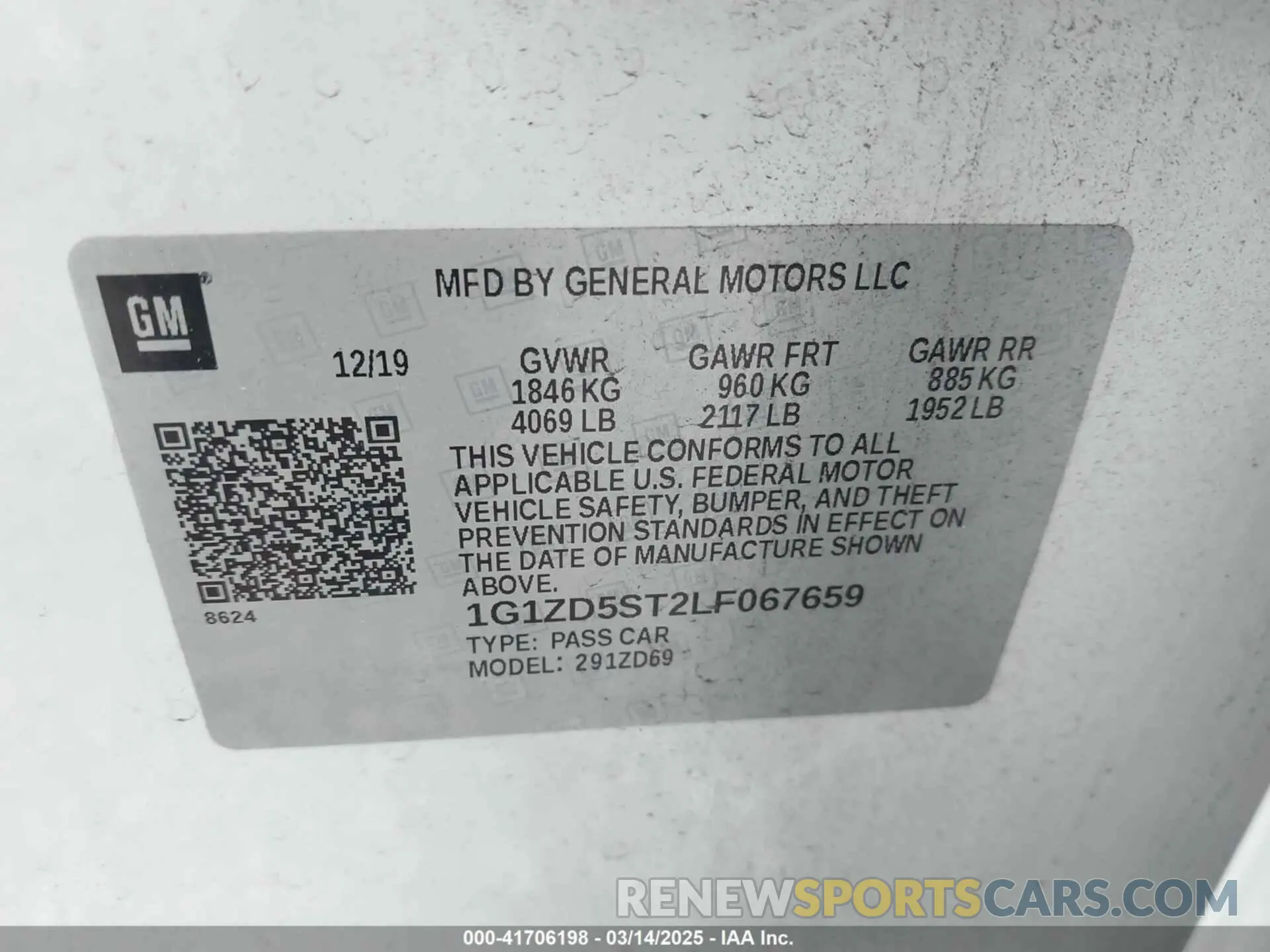 9 Photograph of a damaged car 1G1ZD5ST2LF067659 CHEVROLET MALIBU 2020