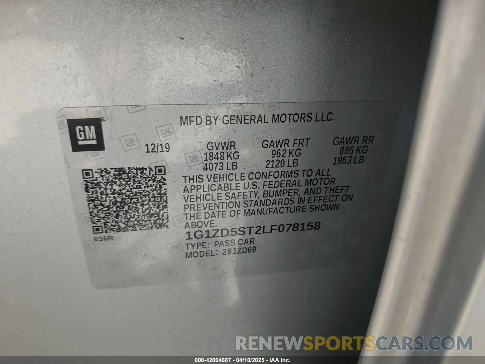 9 Photograph of a damaged car 1G1ZD5ST2LF078158 CHEVROLET MALIBU 2020