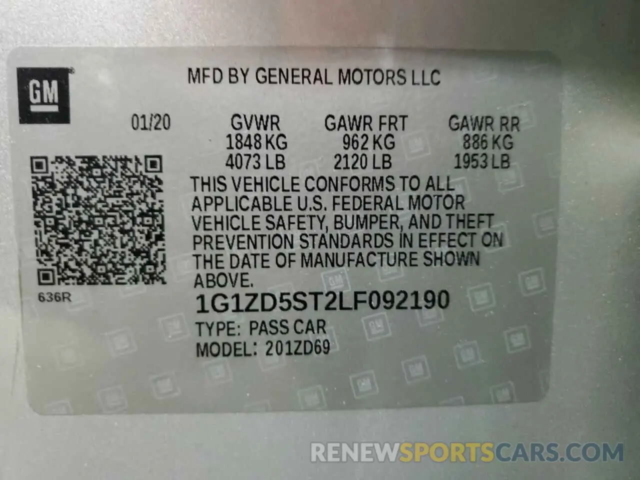 15 Photograph of a damaged car 1G1ZD5ST2LF092190 CHEVROLET MALIBU 2020