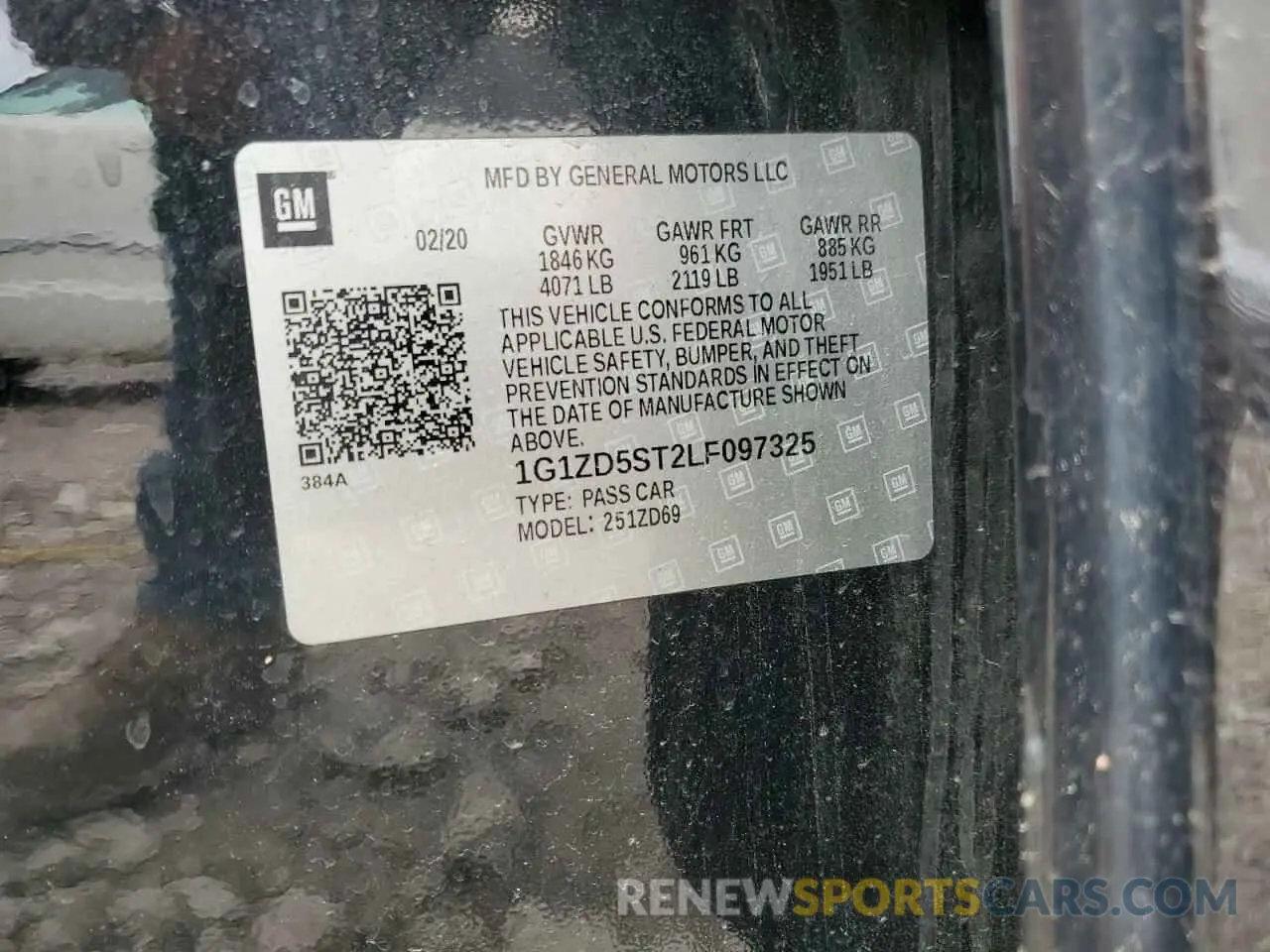12 Photograph of a damaged car 1G1ZD5ST2LF097325 CHEVROLET MALIBU 2020