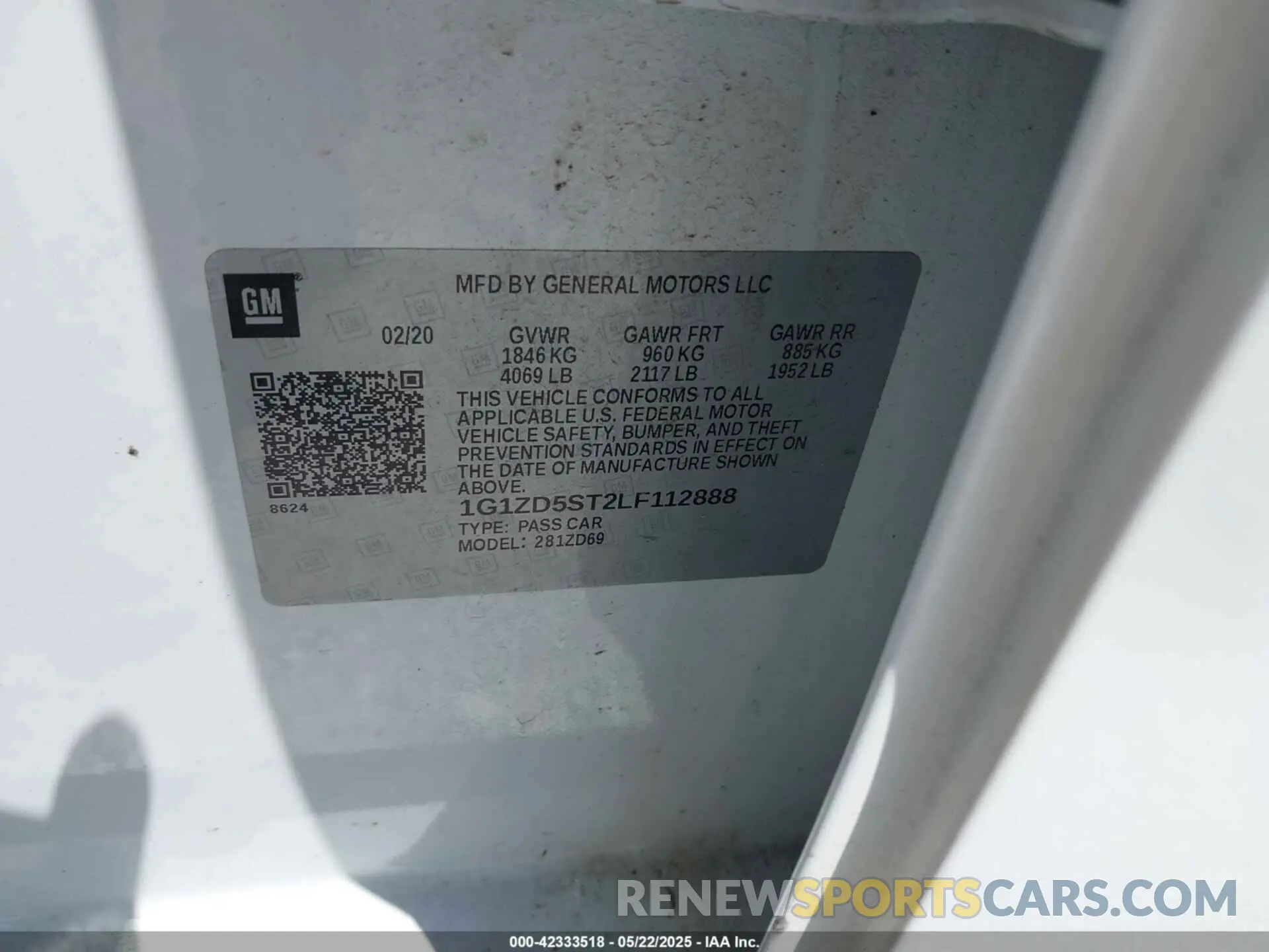 9 Photograph of a damaged car 1G1ZD5ST2LF112888 CHEVROLET MALIBU 2020