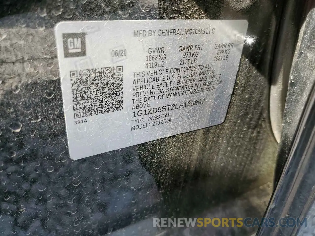 12 Photograph of a damaged car 1G1ZD5ST2LF125897 CHEVROLET MALIBU 2020