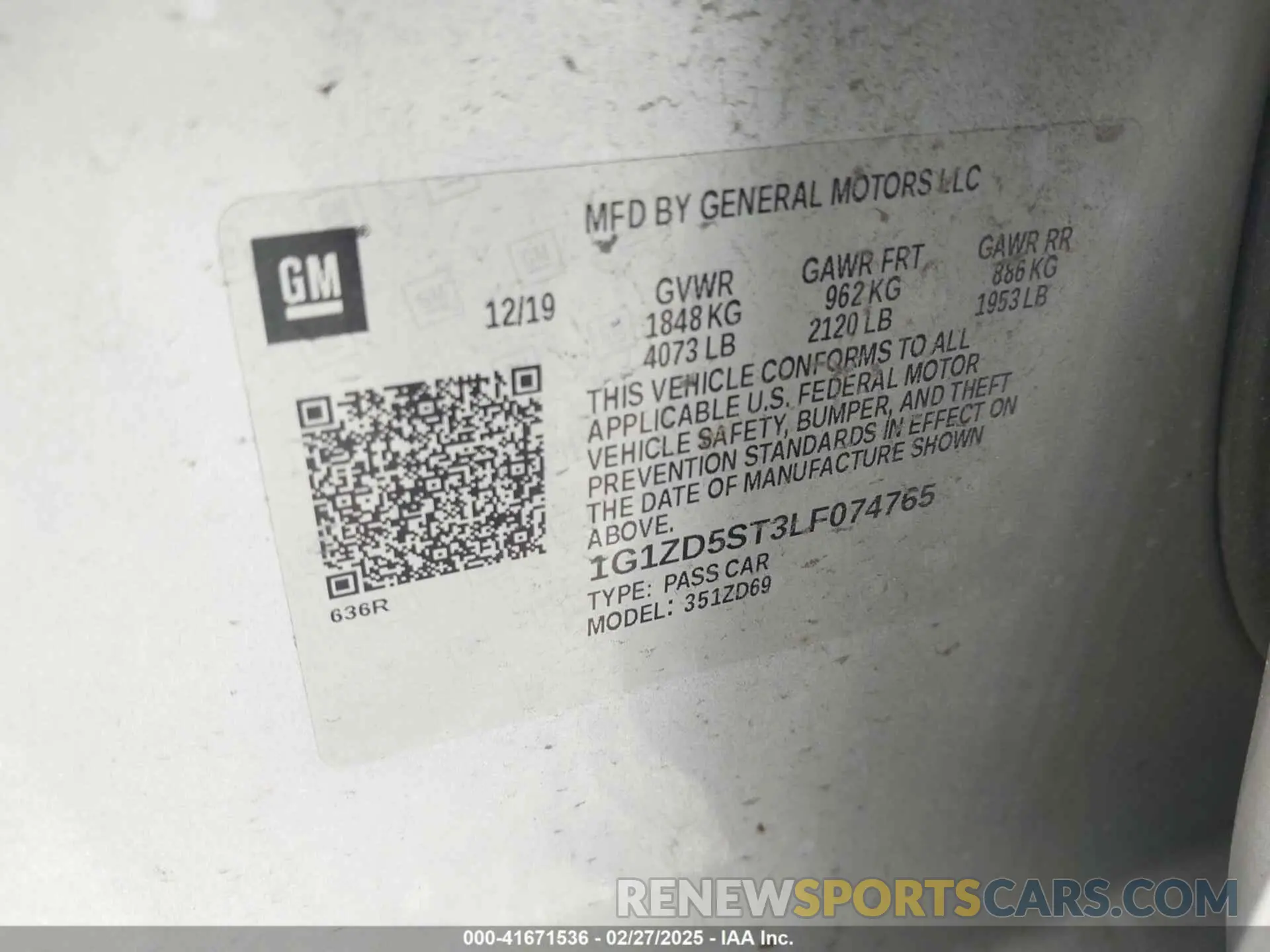 9 Photograph of a damaged car 1G1ZD5ST3LF074765 CHEVROLET MALIBU 2020