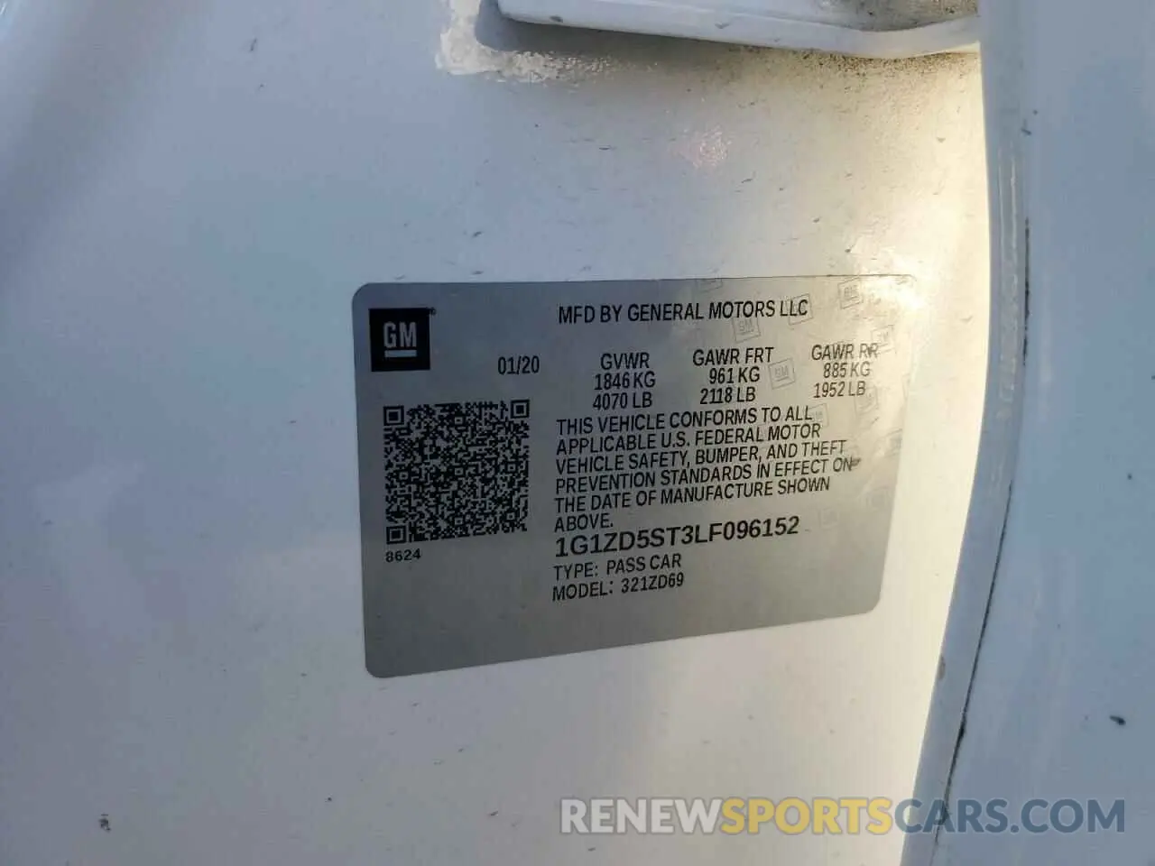 14 Photograph of a damaged car 1G1ZD5ST3LF096152 CHEVROLET MALIBU 2020