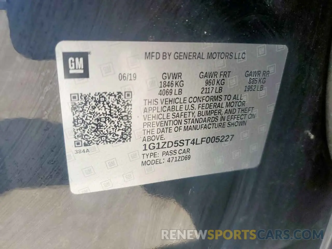 13 Photograph of a damaged car 1G1ZD5ST4LF005227 CHEVROLET MALIBU 2020