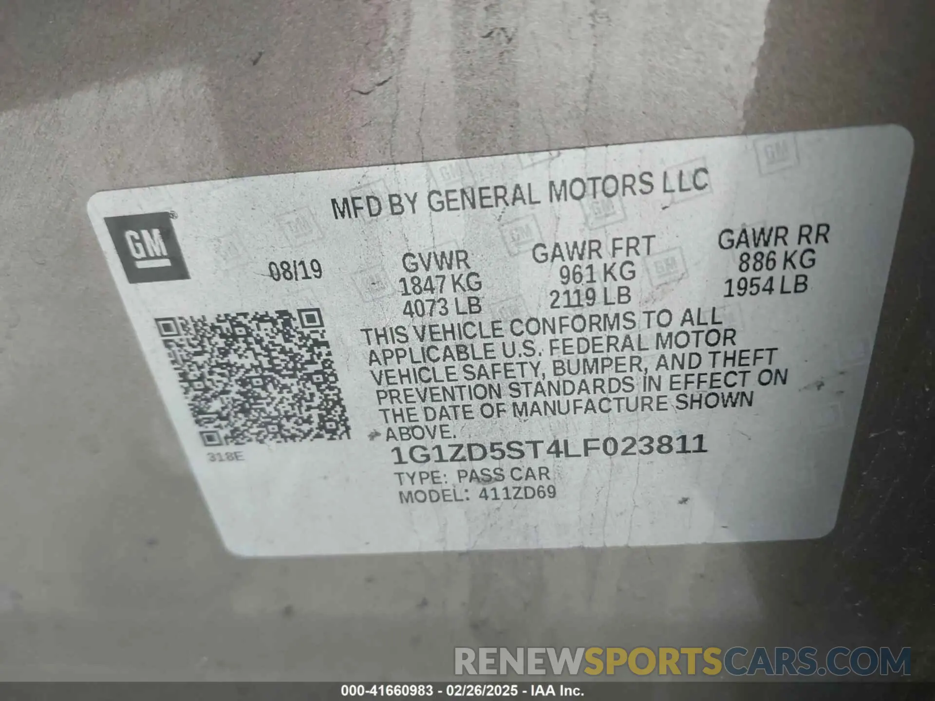 9 Photograph of a damaged car 1G1ZD5ST4LF023811 CHEVROLET MALIBU 2020