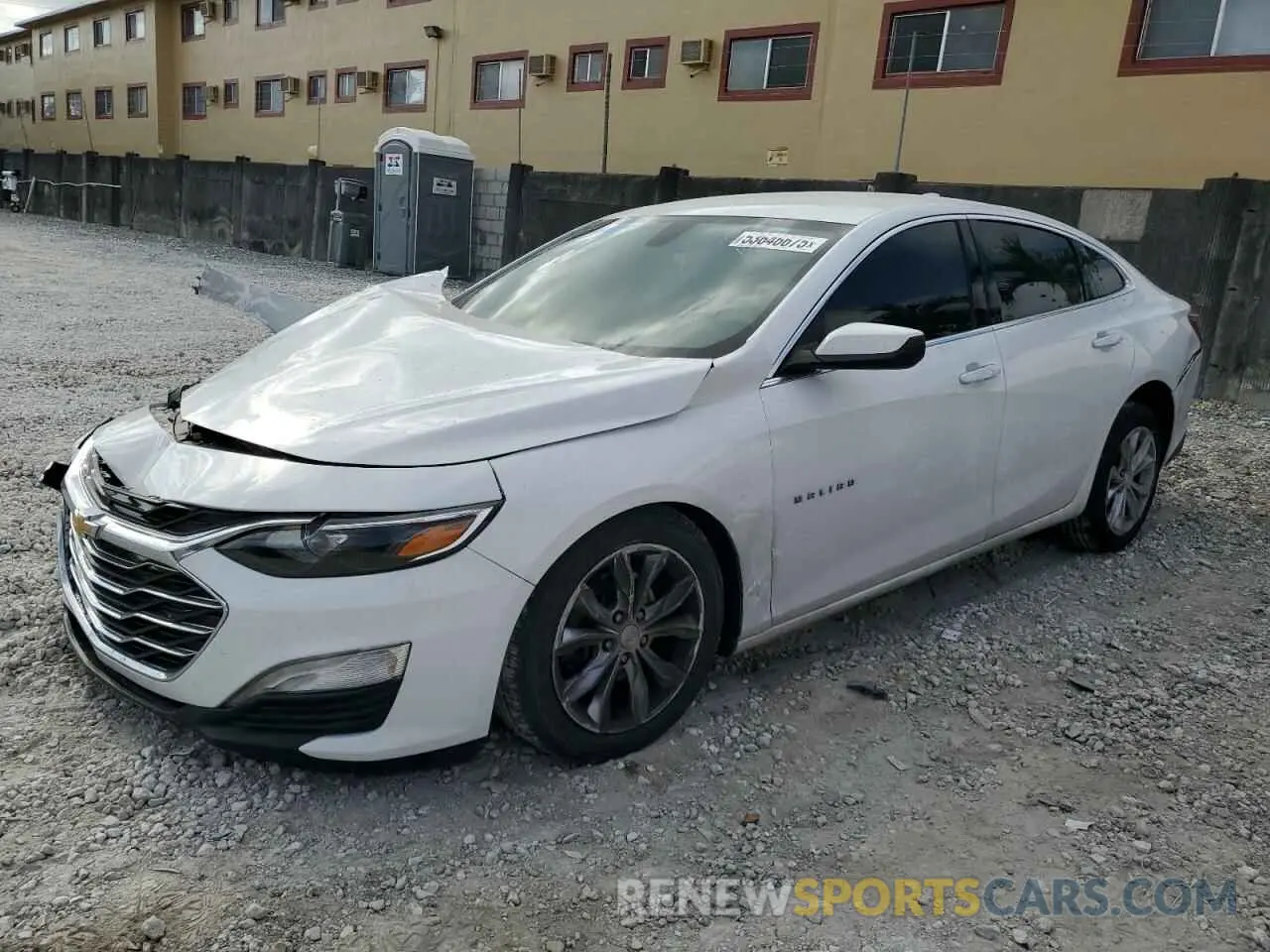 1 Photograph of a damaged car 1G1ZD5ST5LF002580 CHEVROLET MALIBU 2020