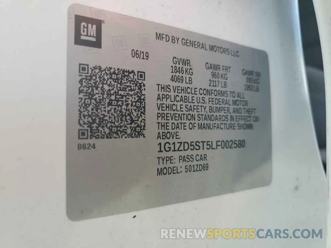 12 Photograph of a damaged car 1G1ZD5ST5LF002580 CHEVROLET MALIBU 2020
