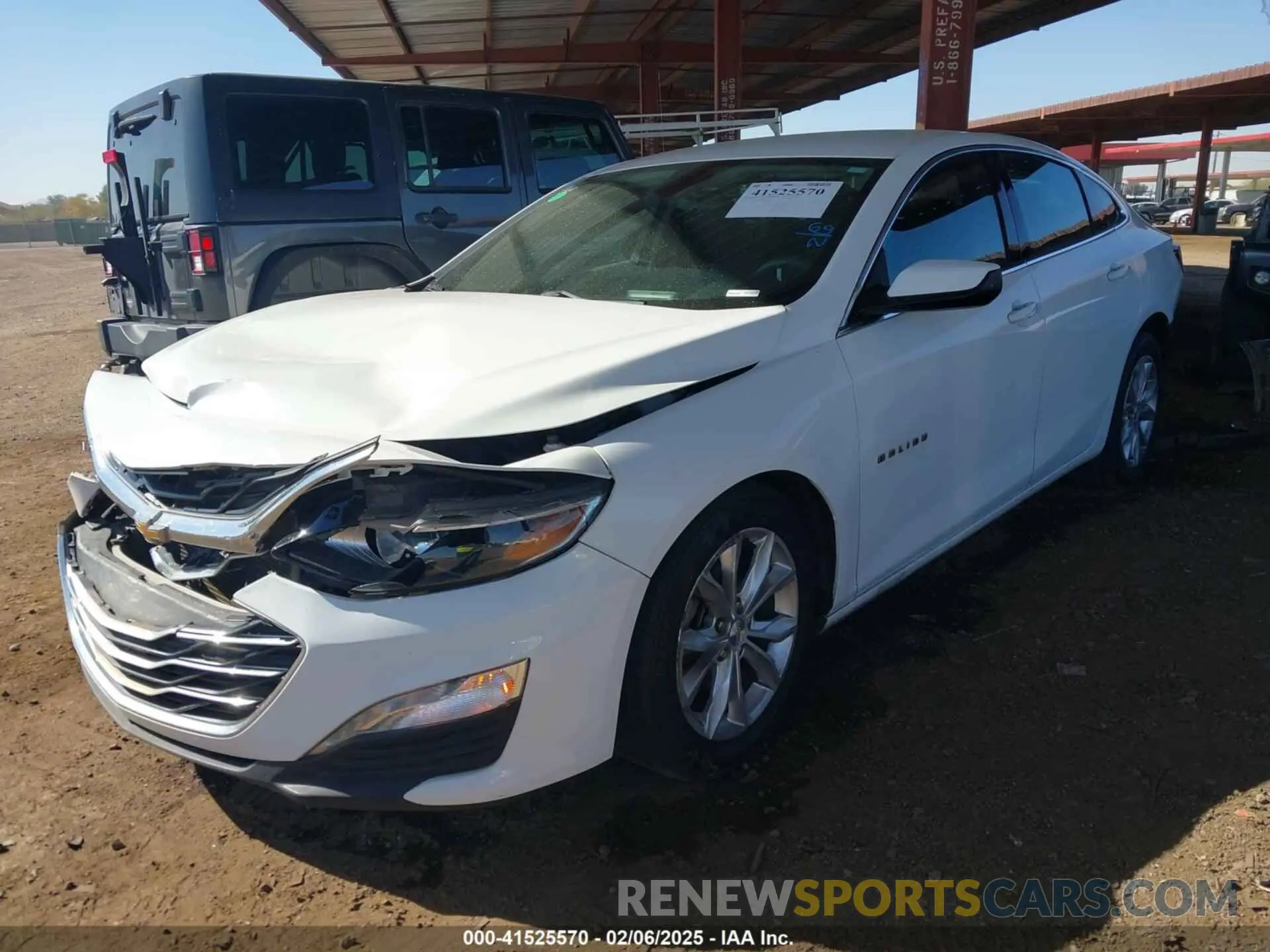 2 Photograph of a damaged car 1G1ZD5ST5LF031836 CHEVROLET MALIBU 2020