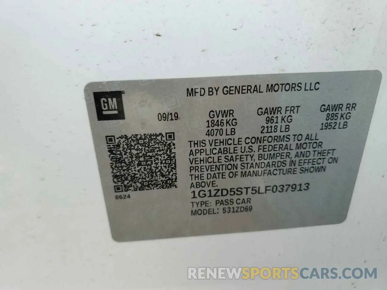 14 Photograph of a damaged car 1G1ZD5ST5LF037913 CHEVROLET MALIBU 2020