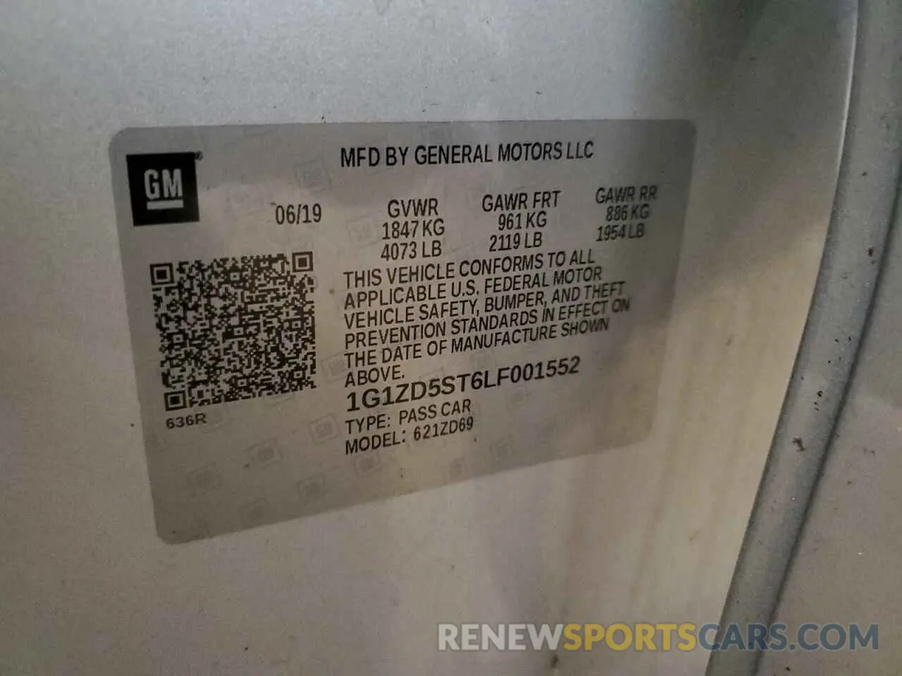 13 Photograph of a damaged car 1G1ZD5ST6LF001552 CHEVROLET MALIBU 2020