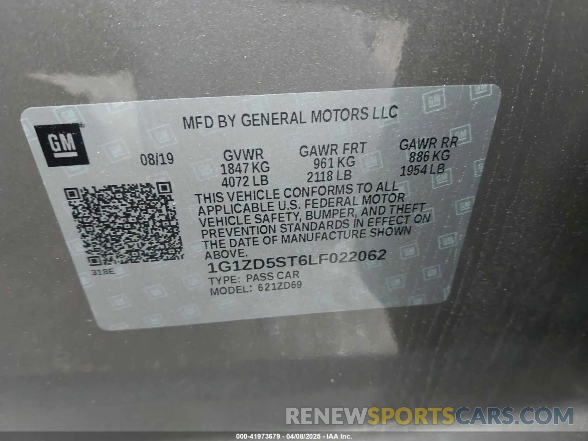 9 Photograph of a damaged car 1G1ZD5ST6LF022062 CHEVROLET MALIBU 2020
