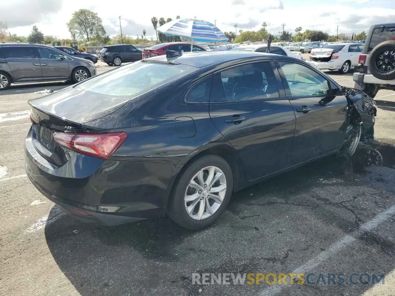 3 Photograph of a damaged car 1G1ZD5ST6LF031408 CHEVROLET MALIBU 2020